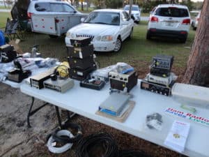 A picture of the SPARC table with various items for sale