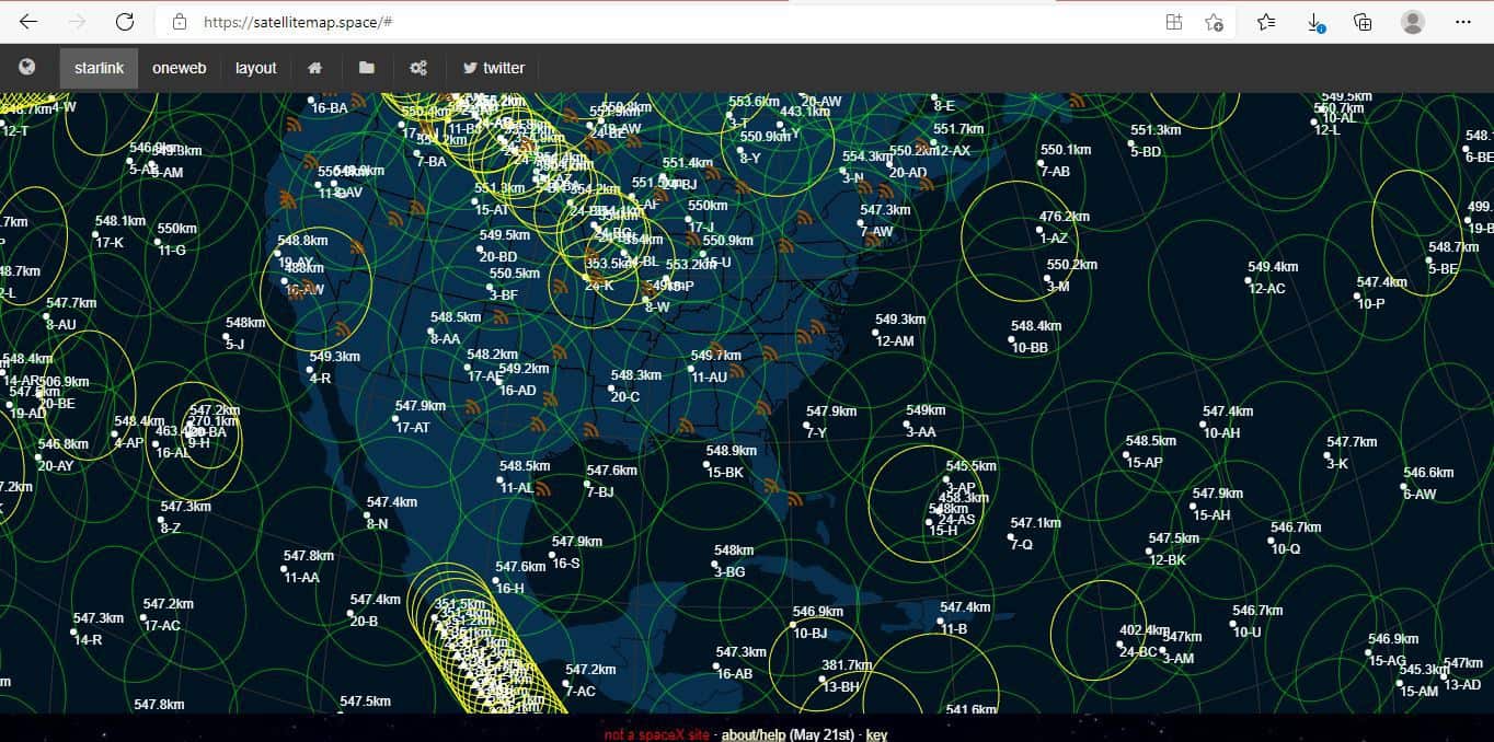 Satellite Orbits Map